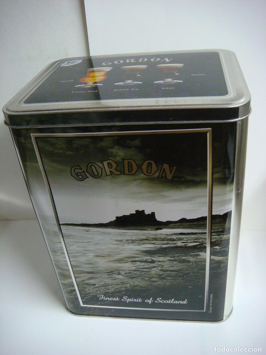 Cajas y cajitas met&aacute;licas: LATA DE CHAPA DE GORDON CERVEZAS-(&) - Foto 2