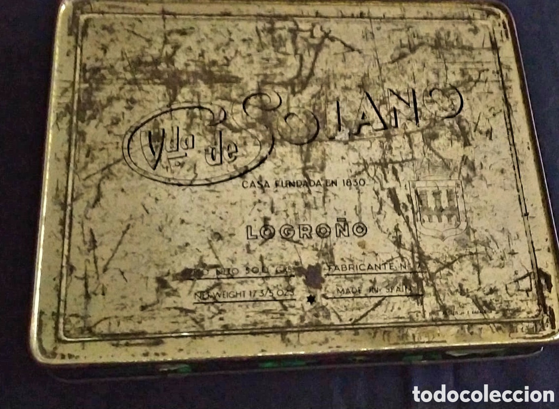 Cajas y cajitas met&aacute;licas: CAJA VIUDA DE SOLANO. LOGRO&Ntilde;O - Foto 2