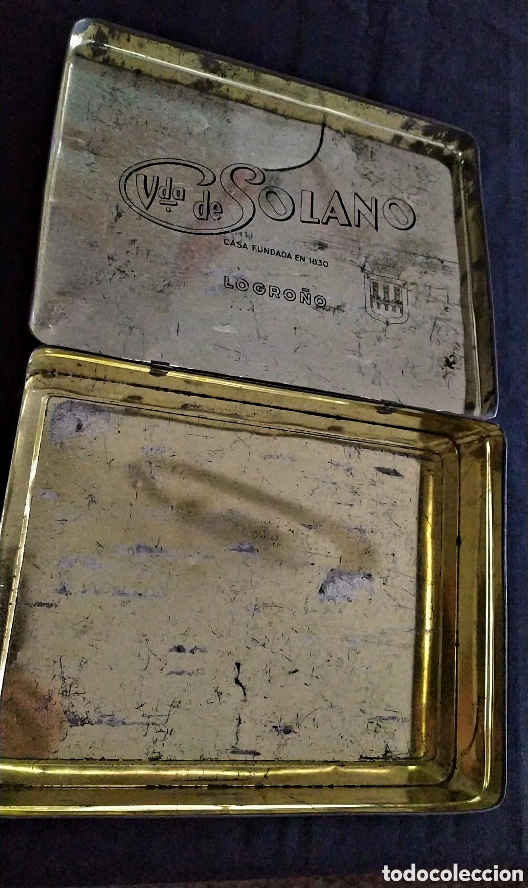 Cajas y cajitas met&aacute;licas: CAJA VIUDA DE SOLANO. LOGRO&Ntilde;O - Foto 3