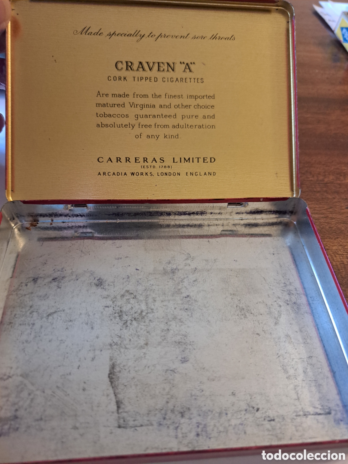 Cajas y cajitas met&aacute;licas: Caja cigarettes Craven &rdquo;A&rdquo; England - Foto 4