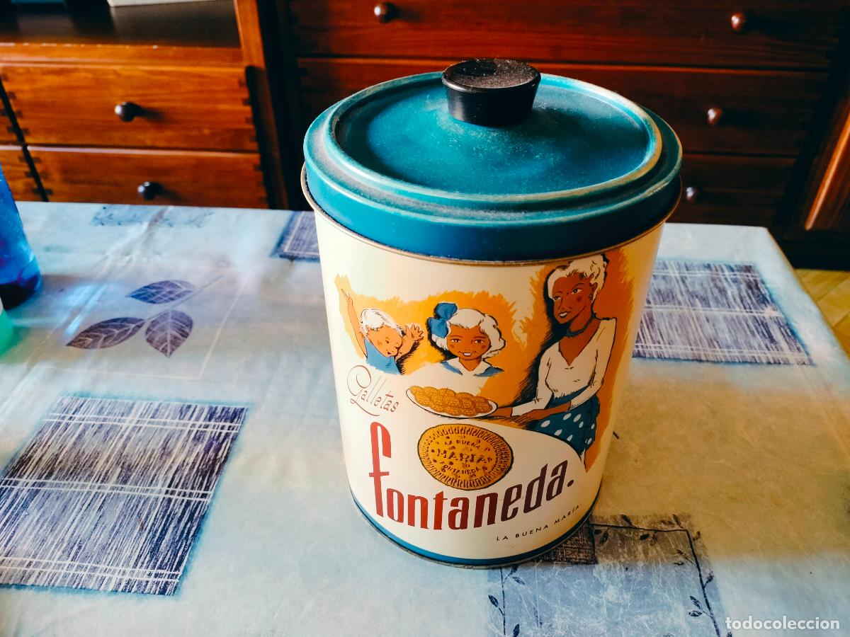 Cajas y cajitas met&aacute;licas: LATA DE GALLETAS FONTANEDA LA BUENA MARIA BUEN ESTADO VER FOTOS