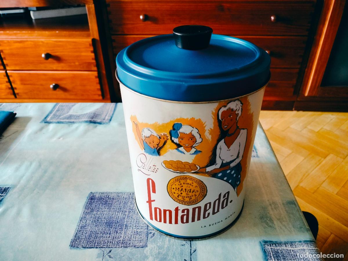 Cajas y cajitas met&aacute;licas: LATA DE GALLETAS FONTANEDA LA BUENA MARIA BUEN ESTADO VER FOTOS