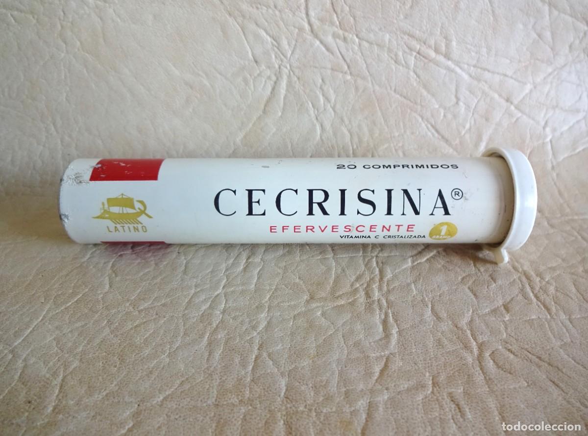 Cajas y cajitas met&aacute;licas: bote metalico medicamento cecrisina instituto farmacologico latino madrid