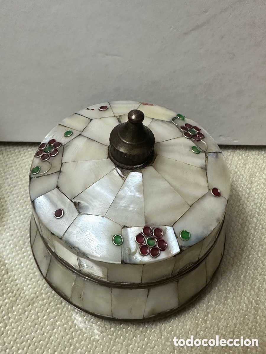 Cajas y cajitas met&aacute;licas: CAJITA DE N&Aacute;CAR DECORADA - Foto 3