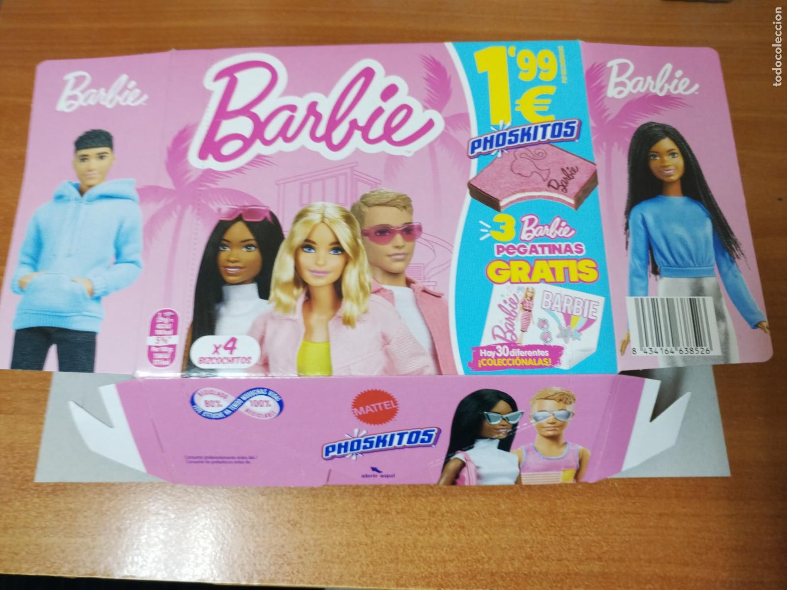 Cajas y cajitas met&aacute;licas: CAJA VACIA PHOSKITOS BIZCOCHITOS 4 UD ( BARBIE )