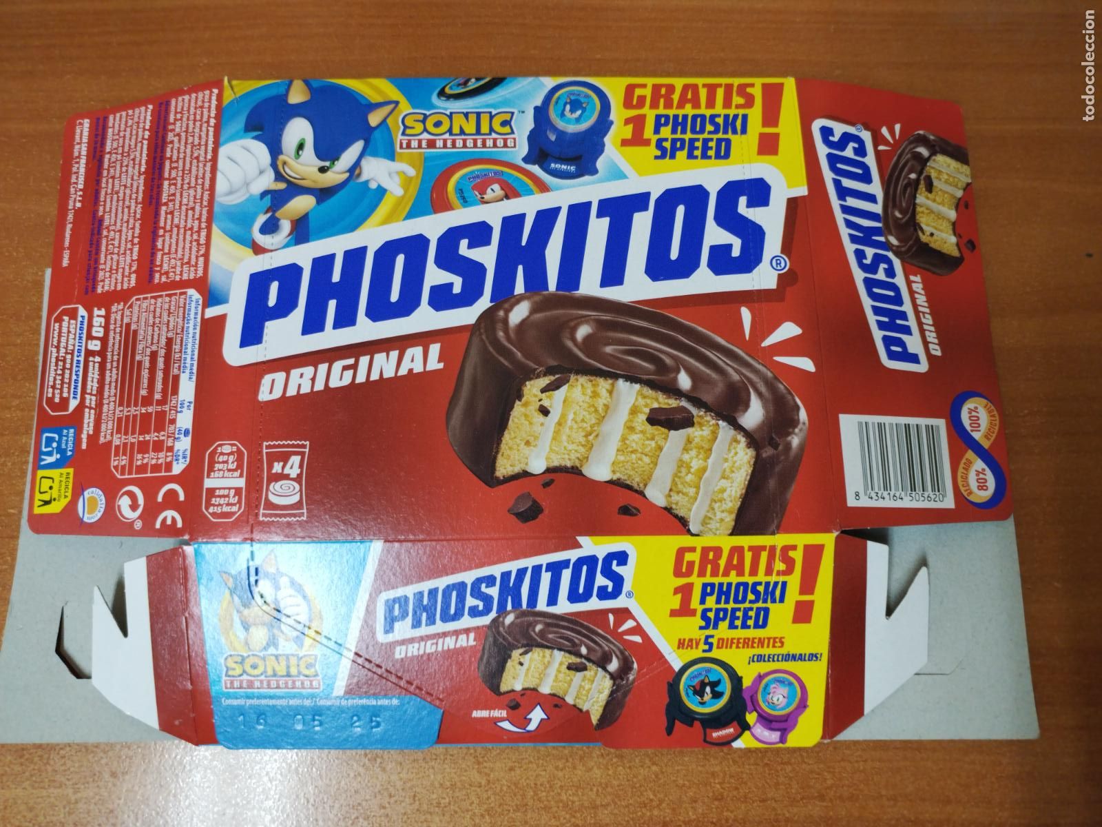 Cajas y cajitas met&aacute;licas: CAJA VACIA PHOSKITOS ORIGINAL 4 UD ( SONIC )