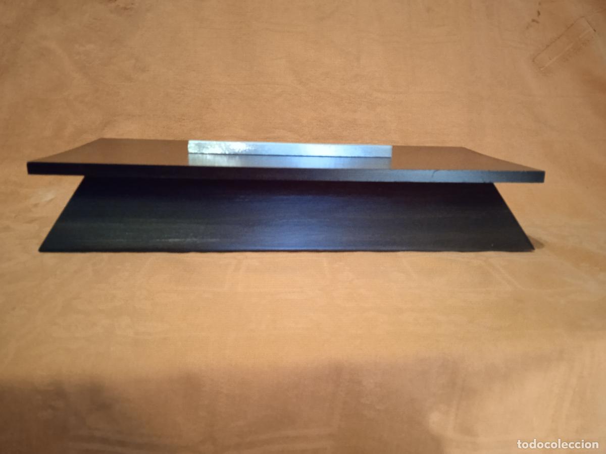 Cajas y cajitas met&aacute;licas: CAJA DE MADERA CON FORMA IRREGULAR Y ASA DE ALUMINIO - Foto 3