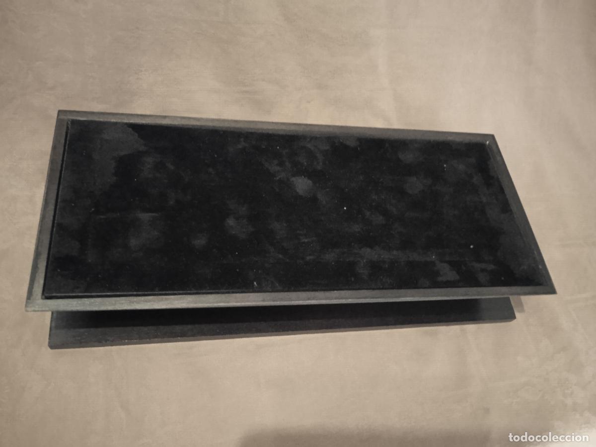 Cajas y cajitas met&aacute;licas: CAJA DE MADERA CON FORMA IRREGULAR Y ASA DE ALUMINIO - Foto 5