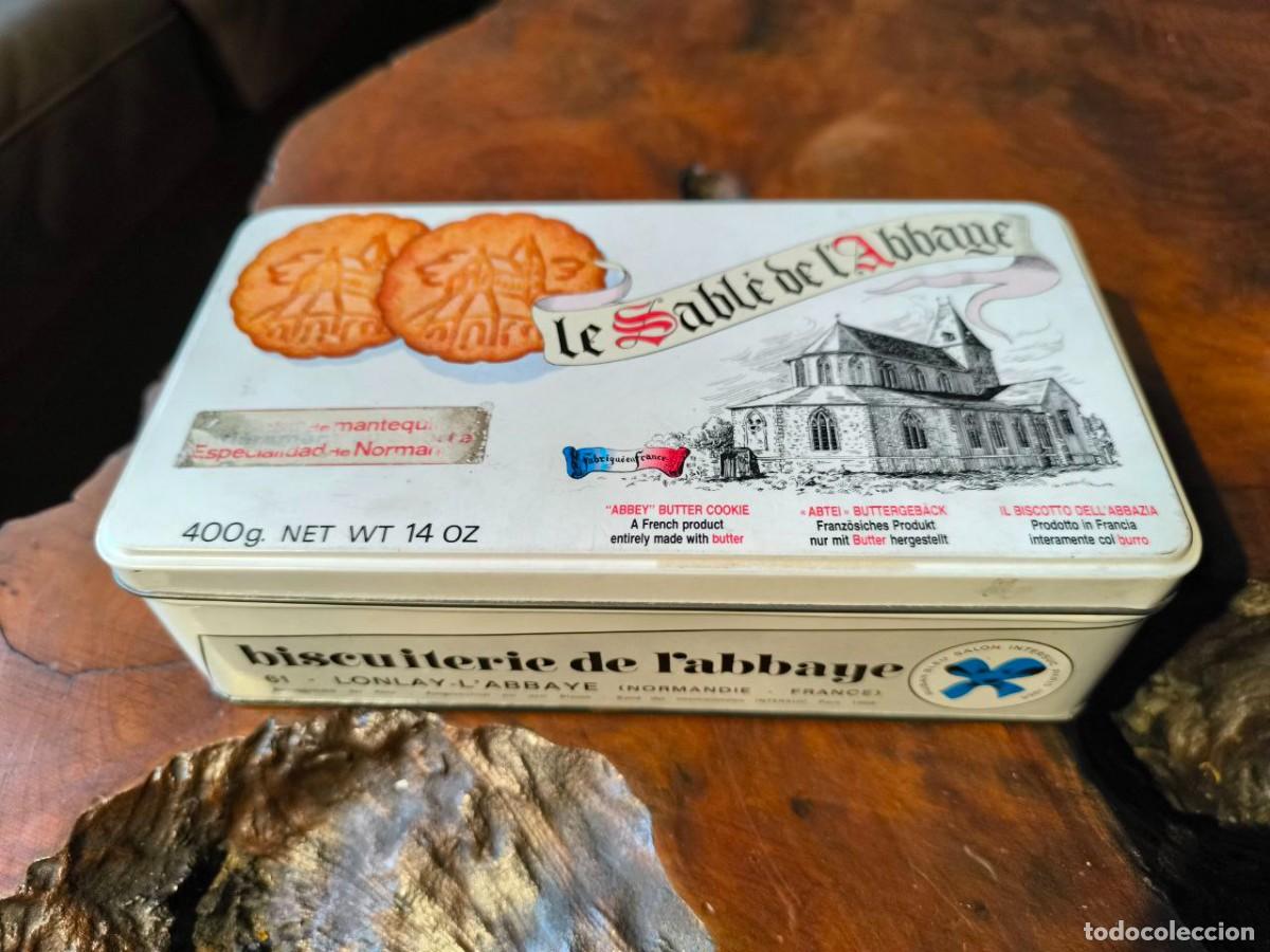 Cajas y cajitas met&aacute;licas: CAJA MET&Aacute;LICA VACIA LE SABLE DE L'ABBAYE - GALLETAS DE MANTEQUILLA DE NORMANDIA
