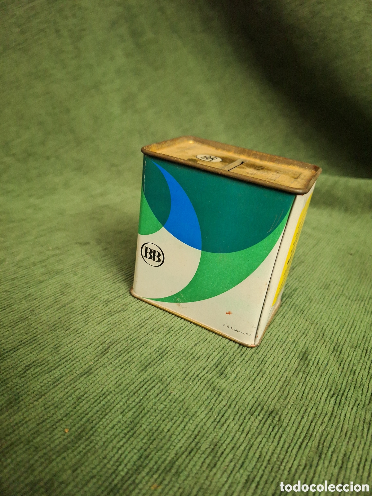Cajas y cajitas met&aacute;licas: Hucha caja de lata banco BB - Foto 3