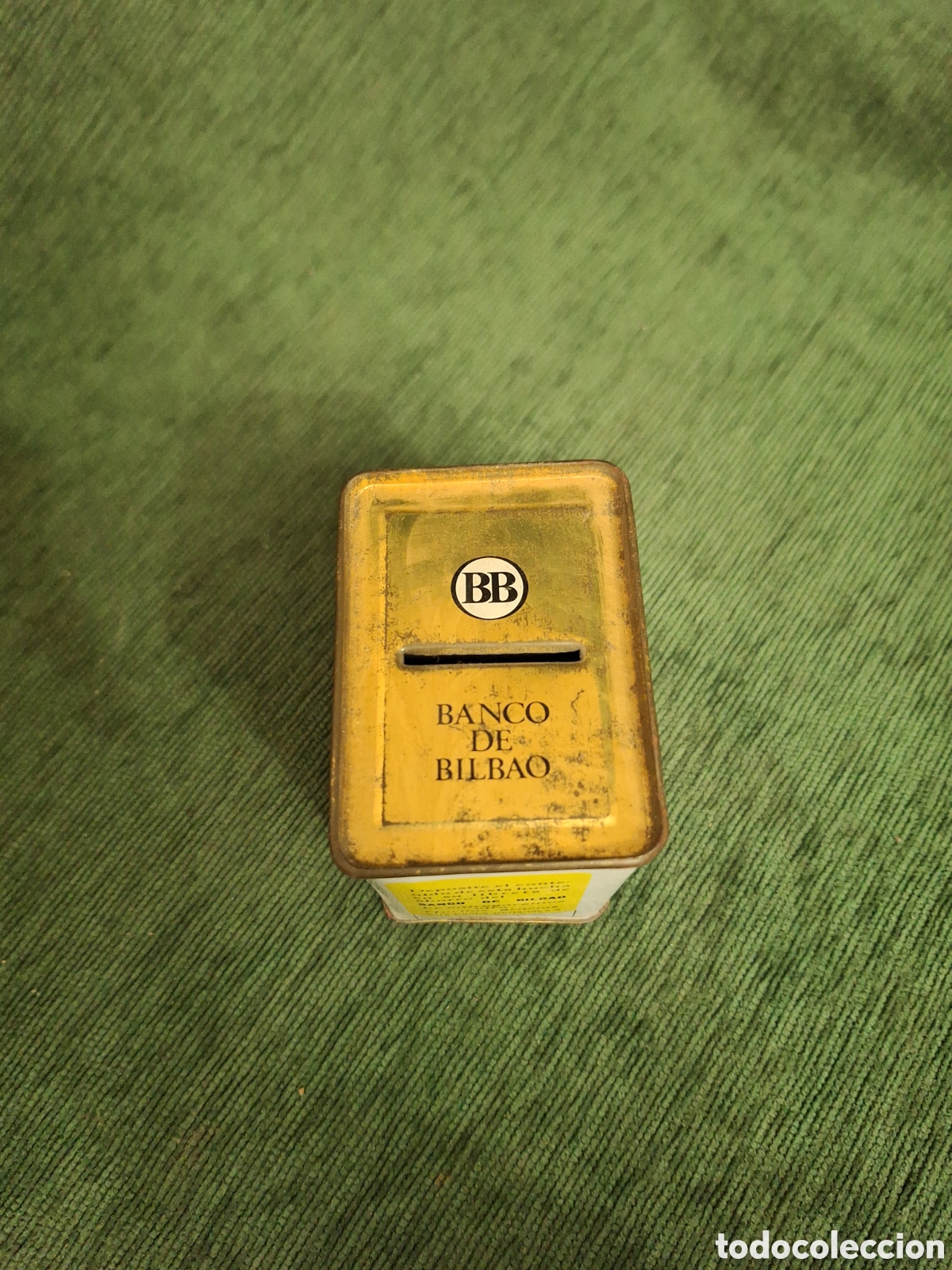 Cajas y cajitas met&aacute;licas: Hucha caja de lata banco BB - Foto 4