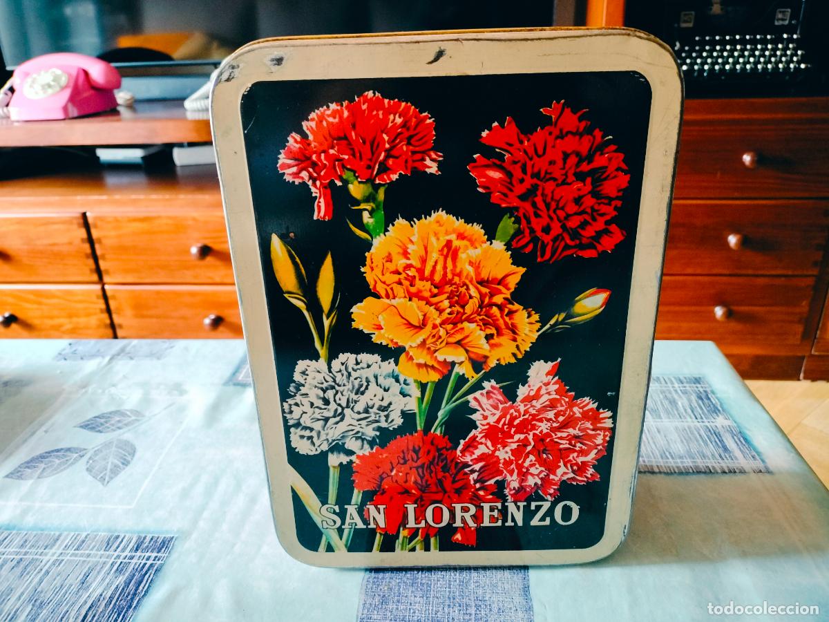 Cajas y cajitas met&aacute;licas: ANTIGUA LATA MEMBRILLO SAN LORENZO BUEN ESTADO VER FOTOS