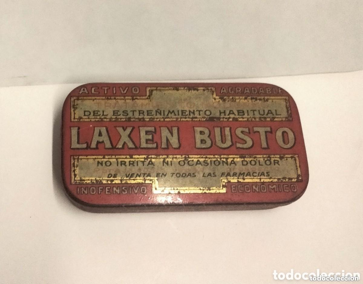 Blechdosen und Kisten: Caja met&aacute;lica de Farmacia Laxen Busto - Tratamiento moderno del estre&ntilde;imiento habitual