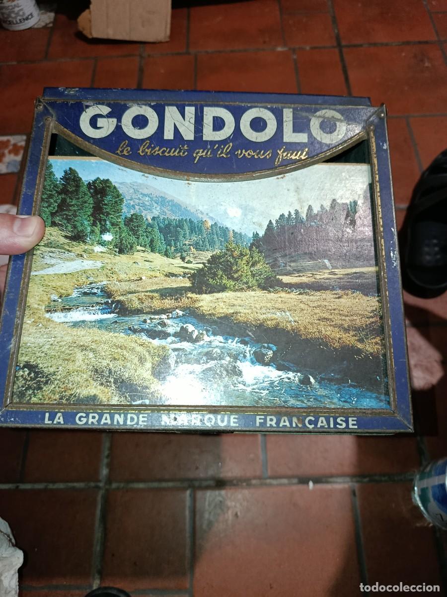 Blechdosen und Kisten: Caja de galletas francesa Gondolo, a&ntilde;os 60