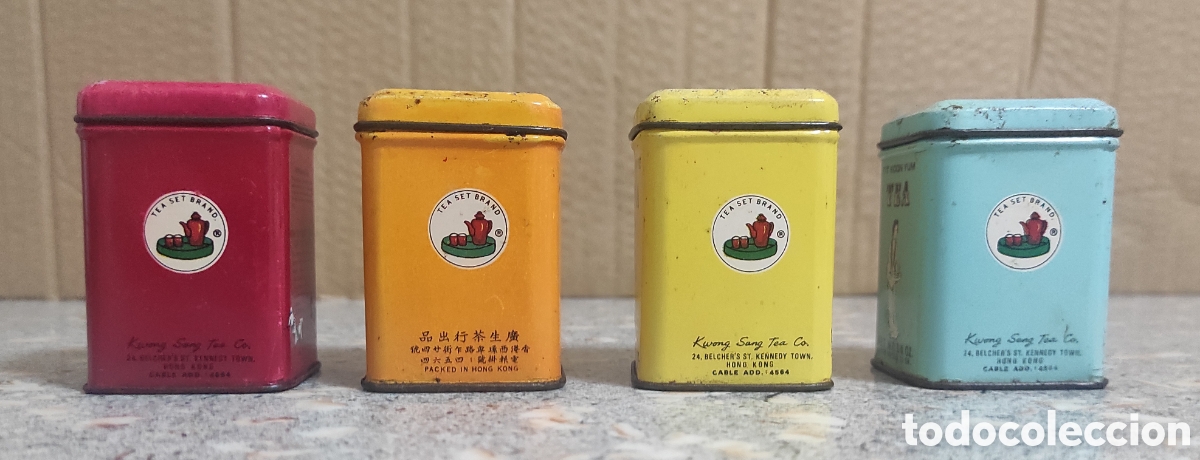 Cajas y cajitas met&aacute;licas: CONJUNTO DE CAJITAS DE T&Eacute; - VAC&Iacute;AS - Foto 2