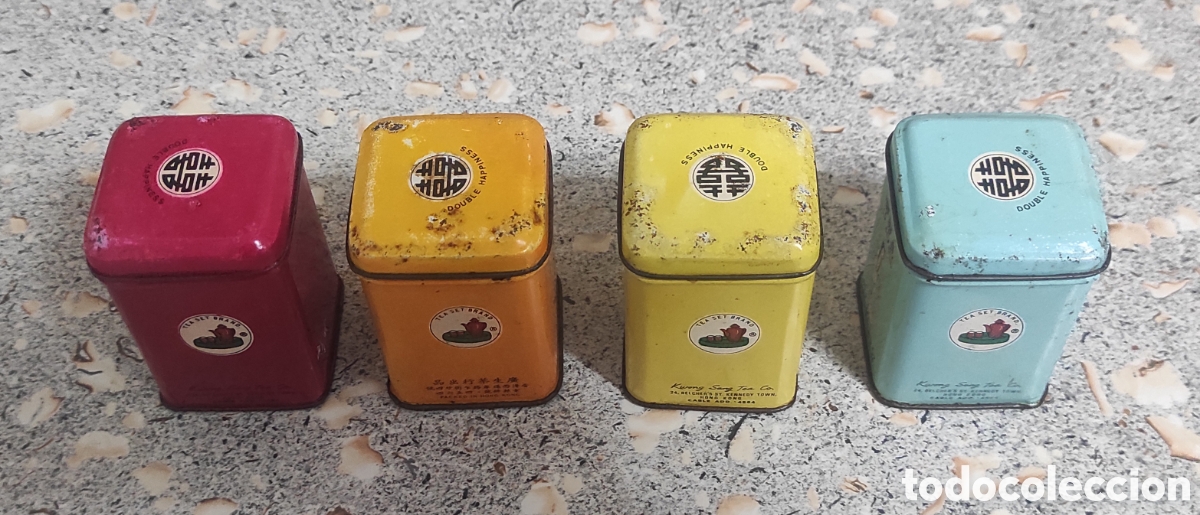 Cajas y cajitas met&aacute;licas: CONJUNTO DE CAJITAS DE T&Eacute; - VAC&Iacute;AS - Foto 3