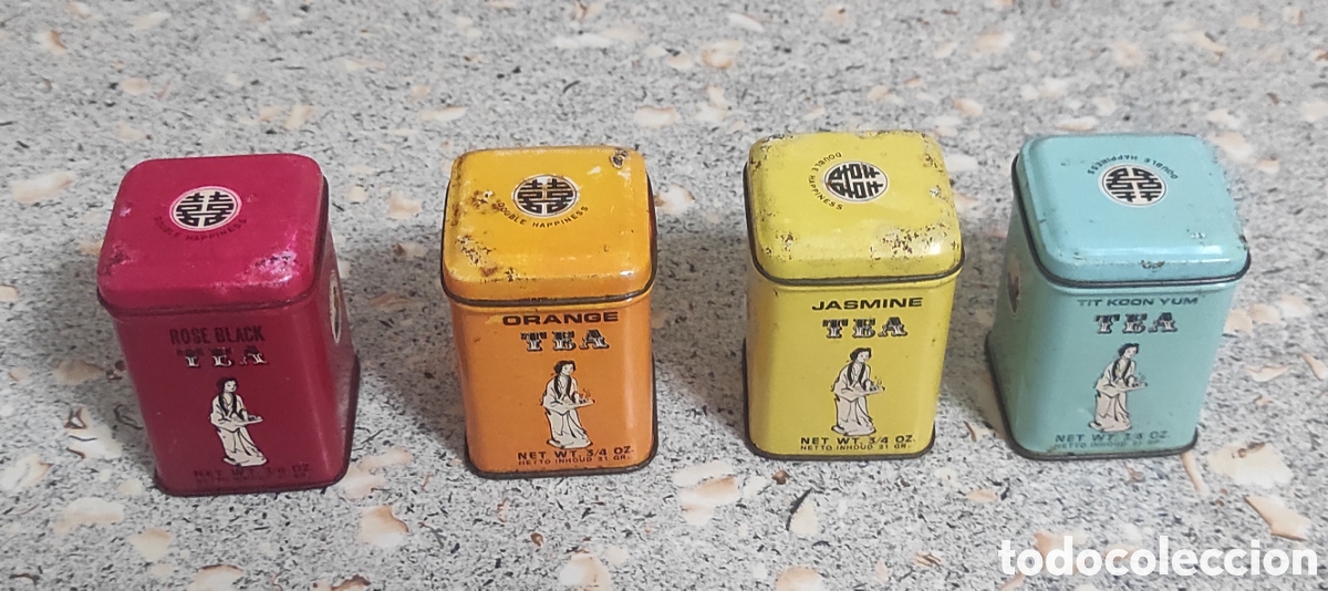 Cajas y cajitas met&aacute;licas: CONJUNTO DE CAJITAS DE T&Eacute; - VAC&Iacute;AS - Foto 4