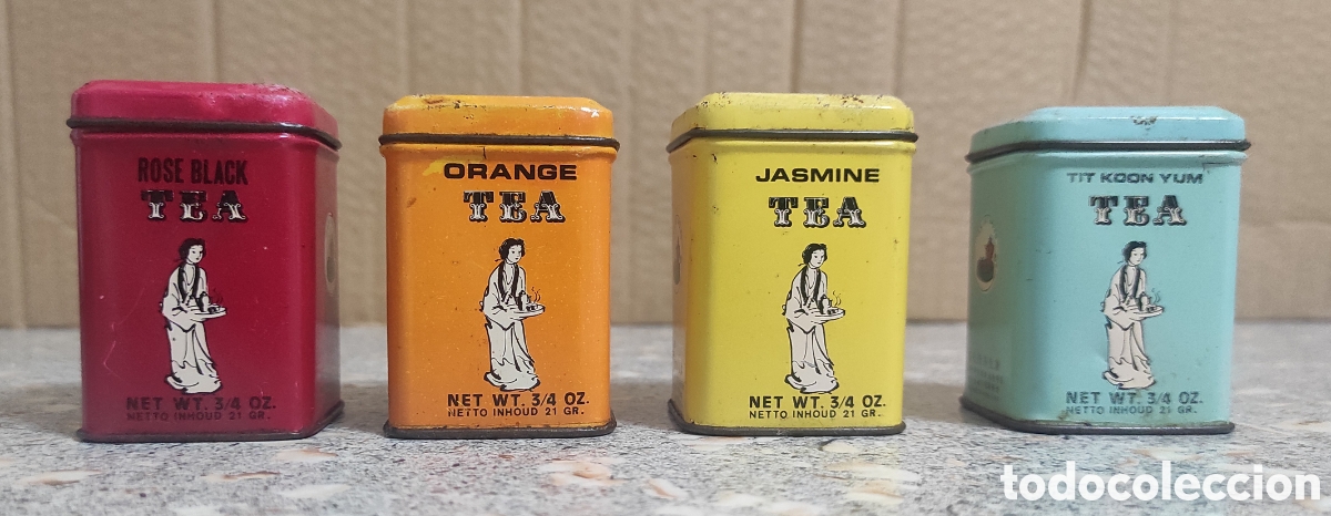 Cajas y cajitas met&aacute;licas: CONJUNTO DE CAJITAS DE T&Eacute; - VAC&Iacute;AS - Foto 1