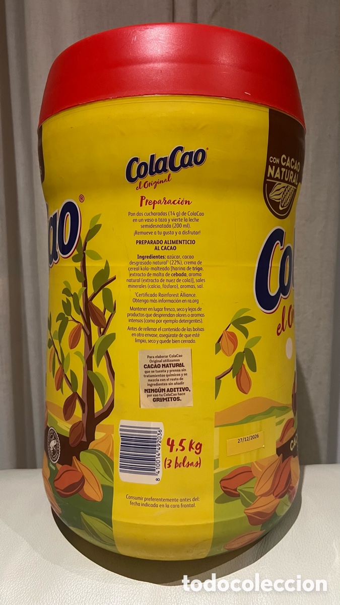 Cajas y cajitas met&aacute;licas: BOTE DE COLA CAO GIGANTE TABURETE - Foto 2