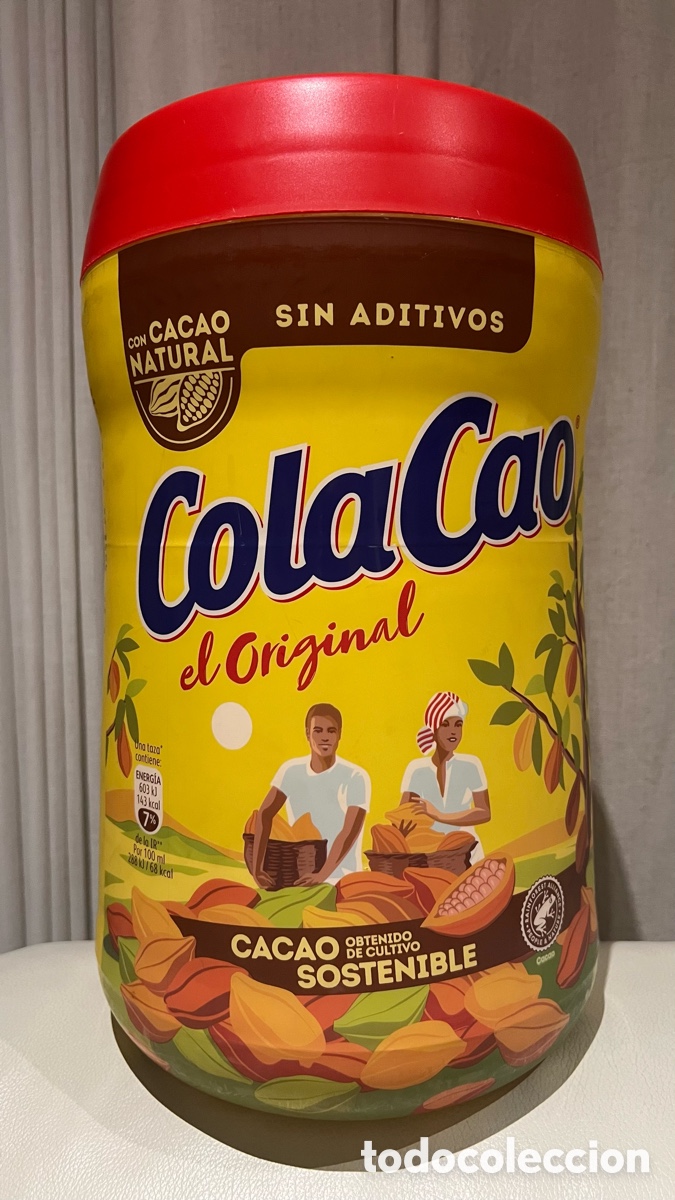 Cajas y cajitas met&aacute;licas: BOTE DE COLA CAO GIGANTE TABURETE - Foto 1