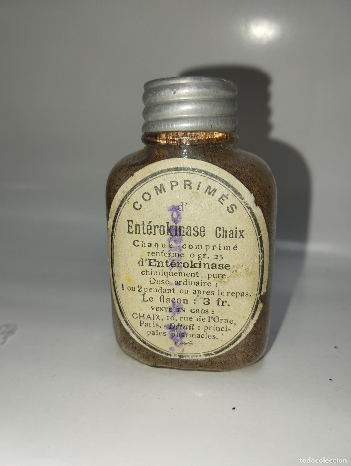 Blechdosen und Kisten: FRASCO DE FARMACIA ENTEROKINASE CHAIX // MEDICAMENTO ANTIGUO