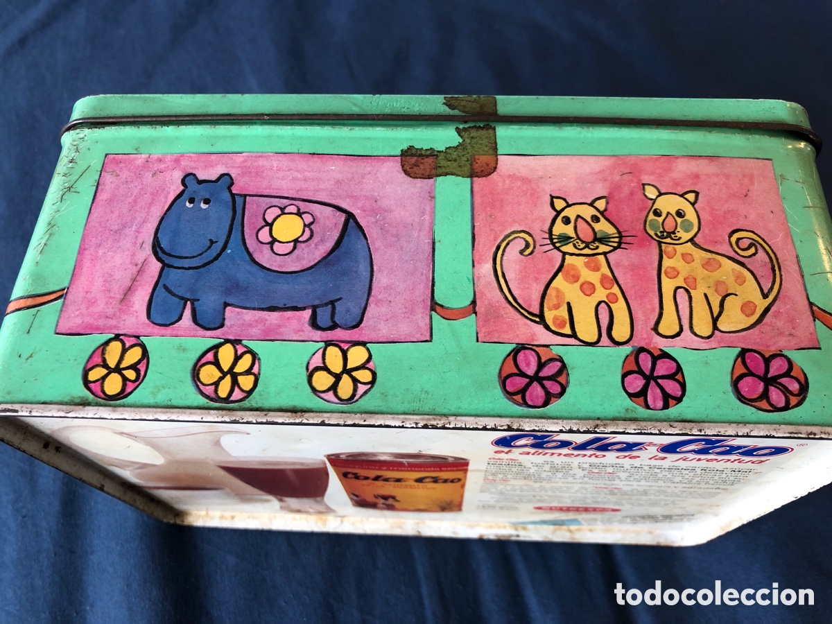 Cajas y cajitas met&aacute;licas: Lata antigua de Cola Cao - Foto 4