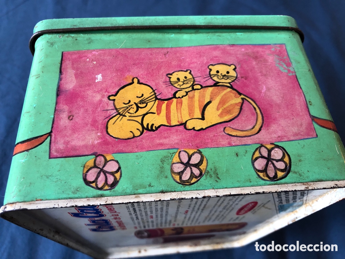 Cajas y cajitas met&aacute;licas: Lata antigua de Cola Cao - Foto 7