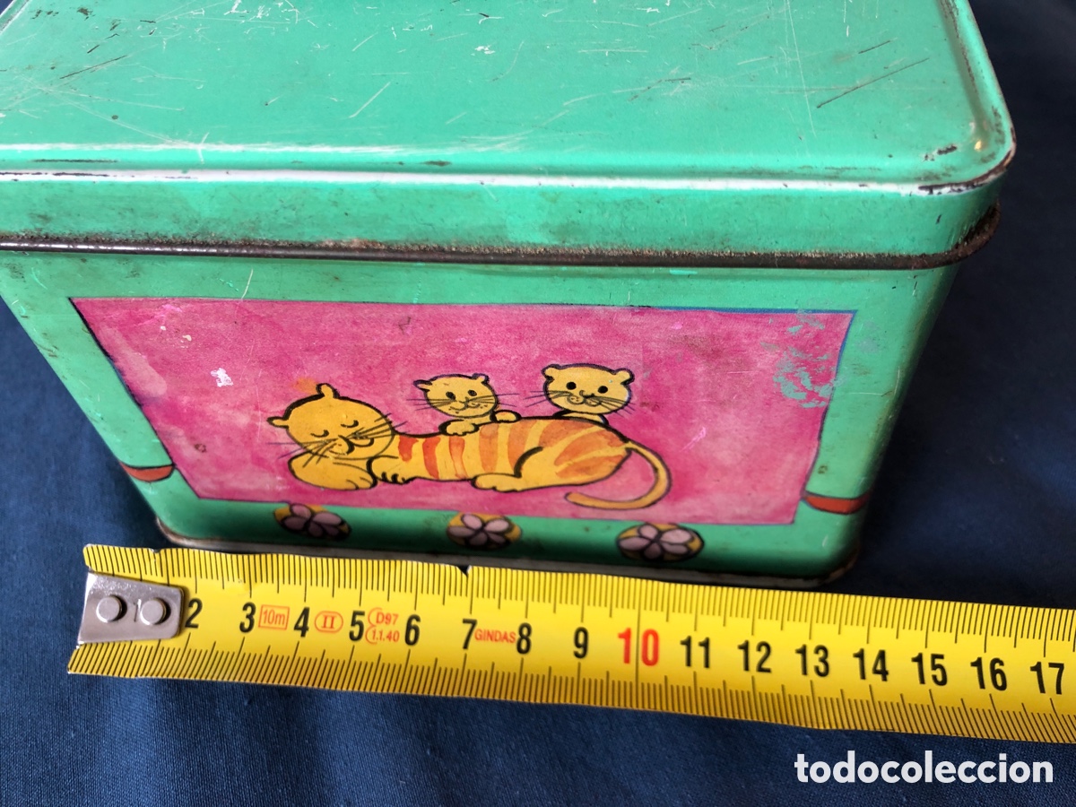 Cajas y cajitas met&aacute;licas: Lata antigua de Cola Cao - Foto 9