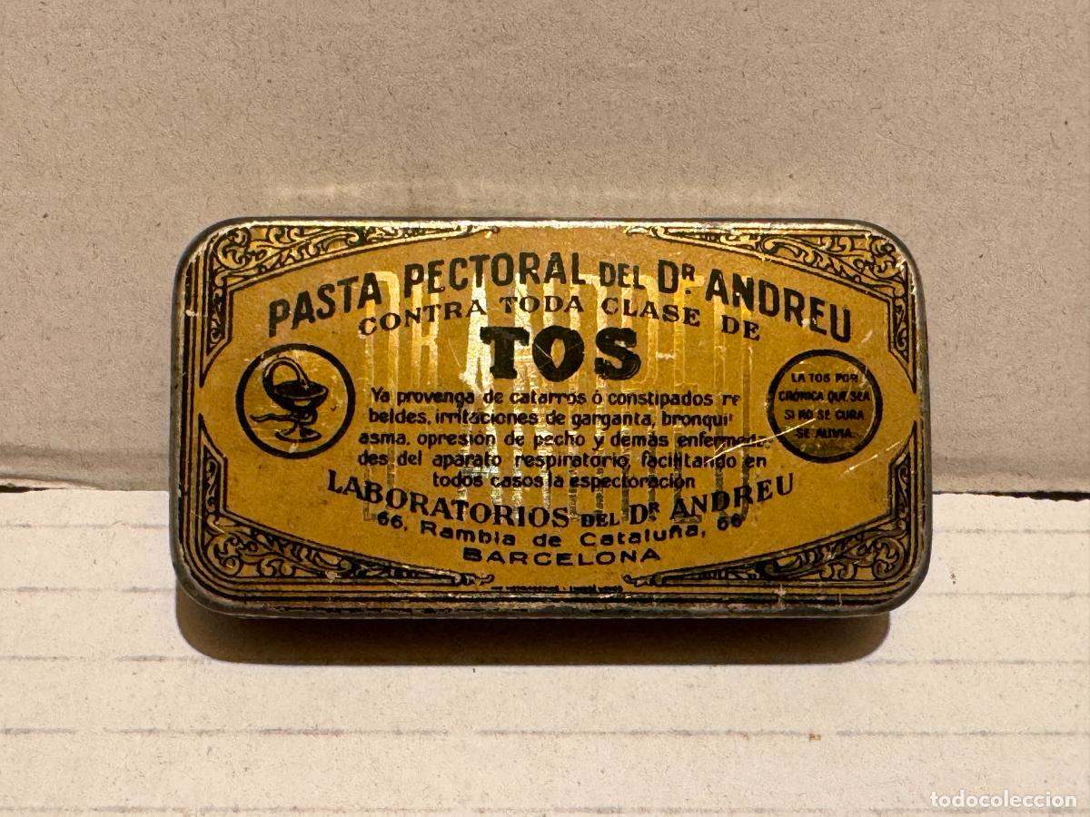 Blechdosen und Kisten: ANTIGUA LATA DE MEDICAMENTO PASTA PECTORAL DR. ANDREU