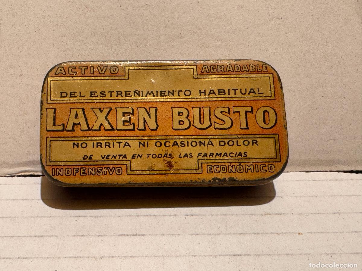 Blechdosen und Kisten: ANTIGUA LATA DE MEDICAMENTO LAXEN BUSTO