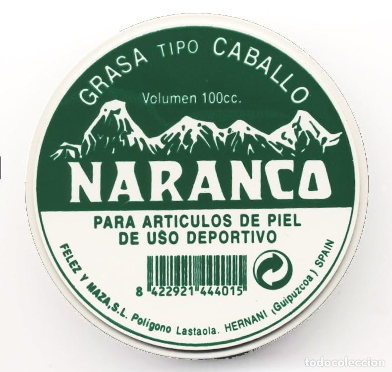 Casse e cassette metalliche: ANTIGUA CAJA DE PLASTICO DE GRASA DE CABALLO NARANCO PARA ARTICULOS DE PIEL DE USO DEPORTIVO