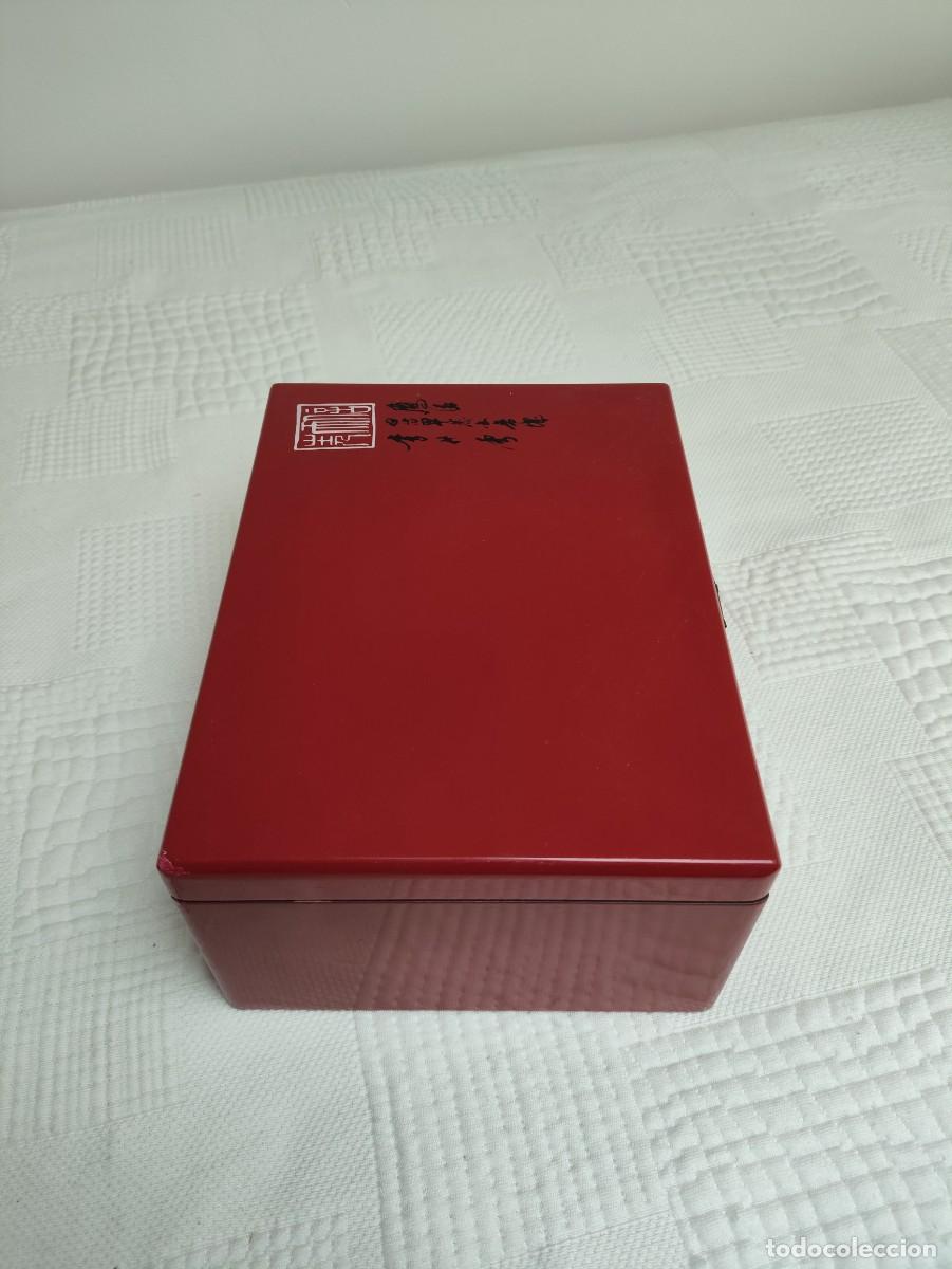 Cajas y cajitas met&aacute;licas: Caja roja oriental....... - Foto 2