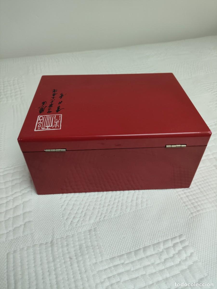 Cajas y cajitas met&aacute;licas: Caja roja oriental....... - Foto 3