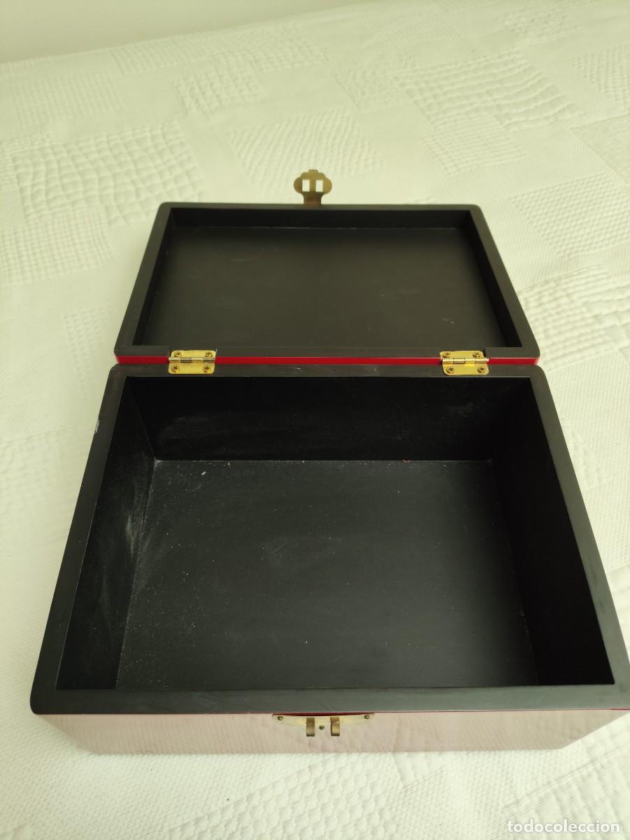 Cajas y cajitas met&aacute;licas: Caja roja oriental....... - Foto 5