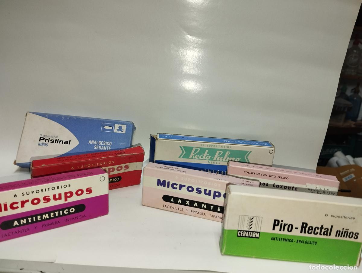 Cajas y cajitas met&aacute;licas: CAJA DE FARMACIA SUPOSITORIOS LOTE DE MEDICAMENTOS ANTIGUOS