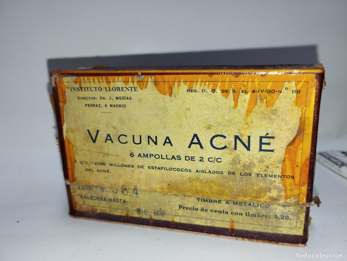 Caixas e caixinhas met&aacute;licas: CAJA DE FARMACIA VACUNA ACN&Eacute; INSTITUTO LLORENTE // MEDICAMENTO ANTIGUO