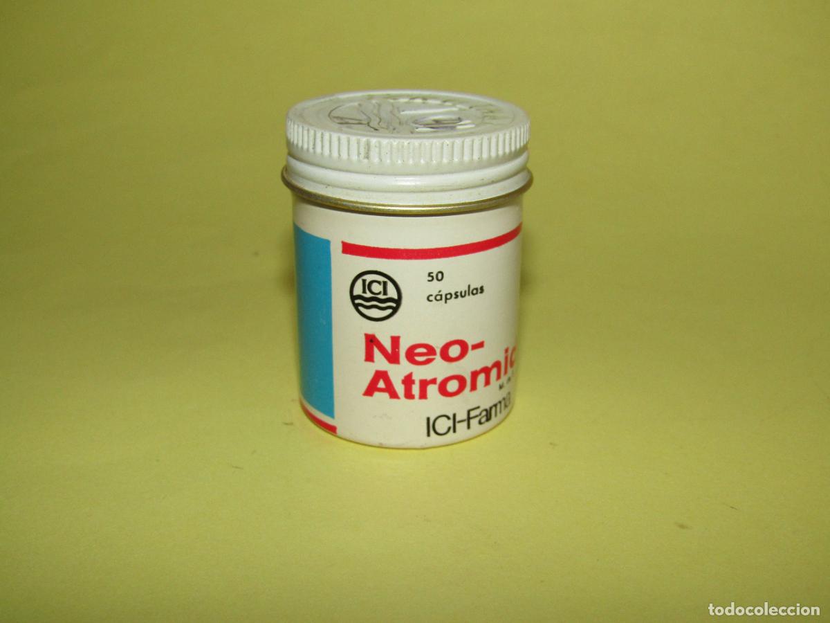 Bo&icirc;tes et petites bo&icirc;tes m&eacute;talliques: Antiguo Bote en Metal Litografiado de NEO-ATROMID de ICI