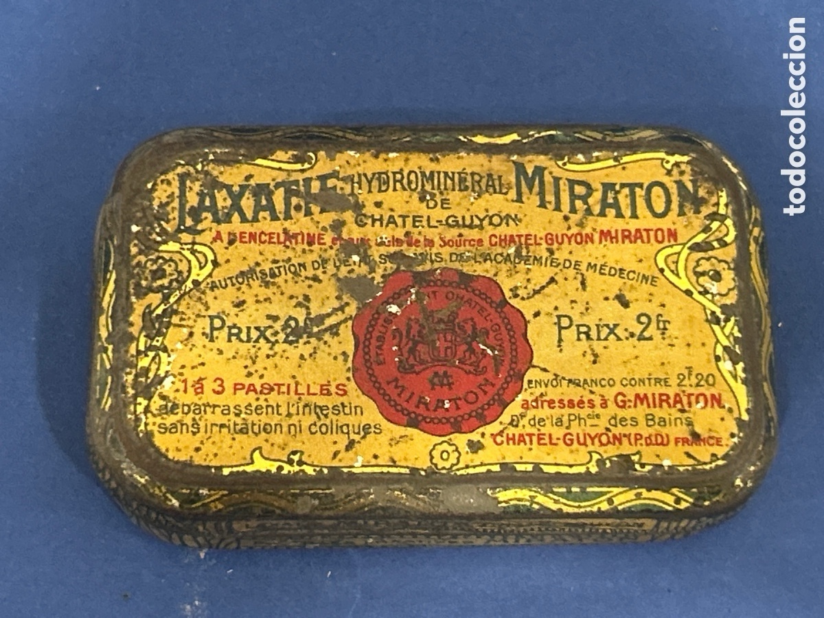 Bo&icirc;tes et petites bo&icirc;tes m&eacute;talliques: LAXANTE MIRATON - PASTILLAS PARA EL ESTRE&Ntilde;IMIENTO - CAJITA DE METAL - PRODUCTO DE FARMACIA