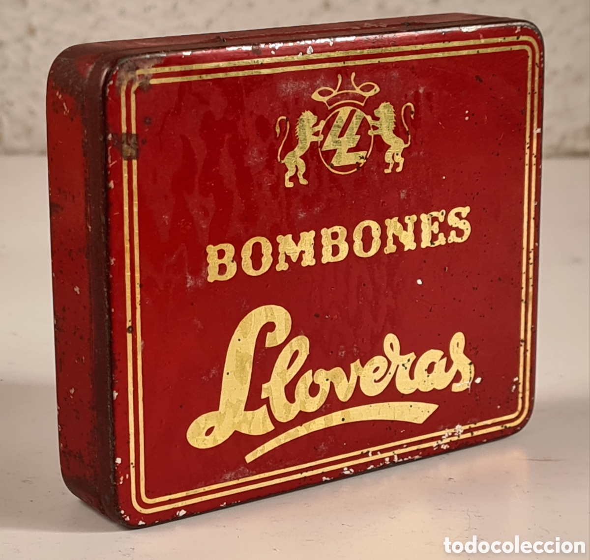 Cajas y cajitas met&aacute;licas: Antigua Caja Lata vac&iacute;a Bombones Lloveras - De todas maneras... Lloveras - Decoraci&oacute;n Chocolate
