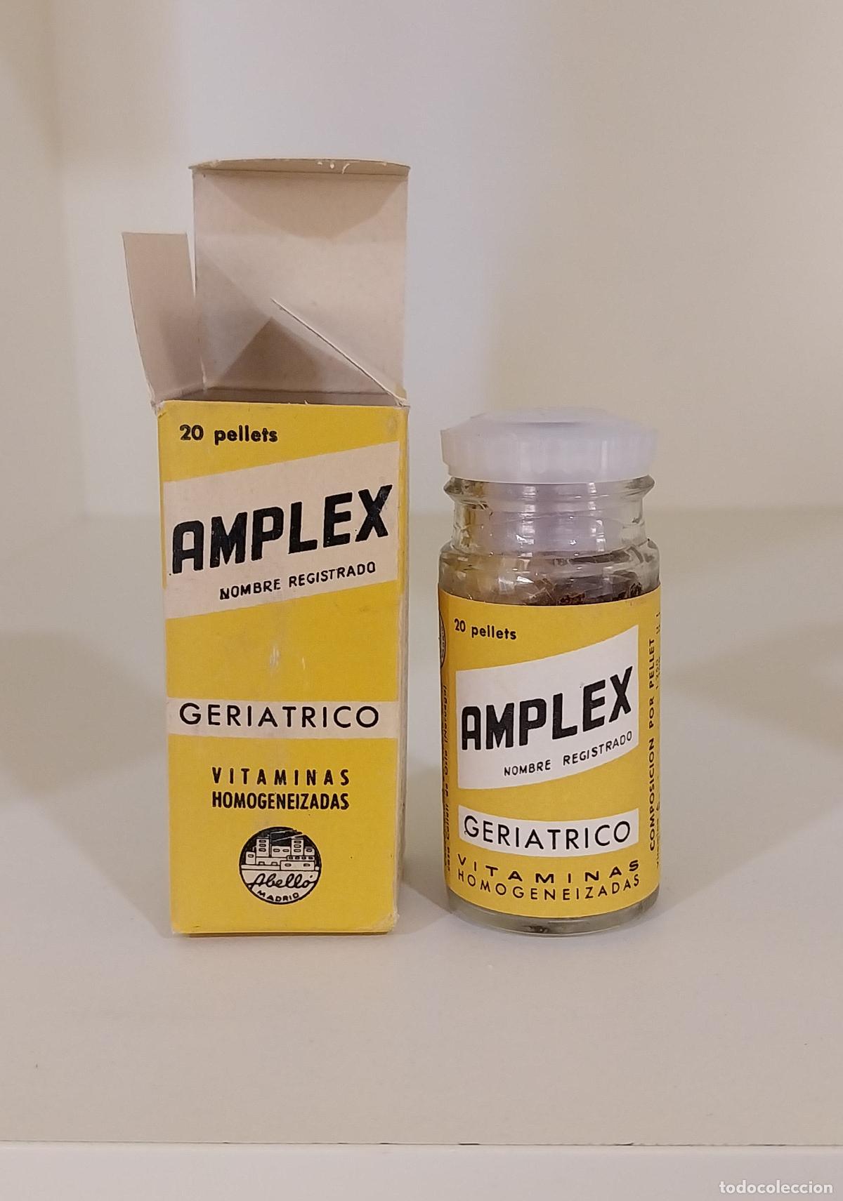 Cajas y cajitas met&aacute;licas: ANTIGUO MEDICAMENTO. COMPRIMIDOS AMPLEX. CON PRODUCTO - Foto 1