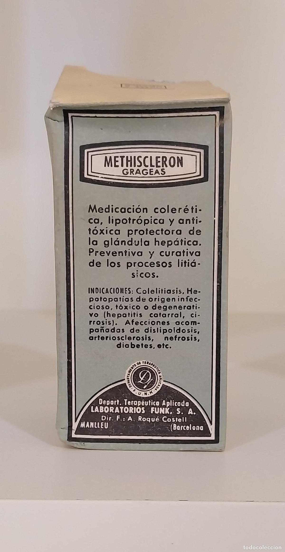 Boxes and metal boxes: ANTIGUO MEDICAMENTO. GRAGEAS METHISCLERON. SOLO LA CAJA
