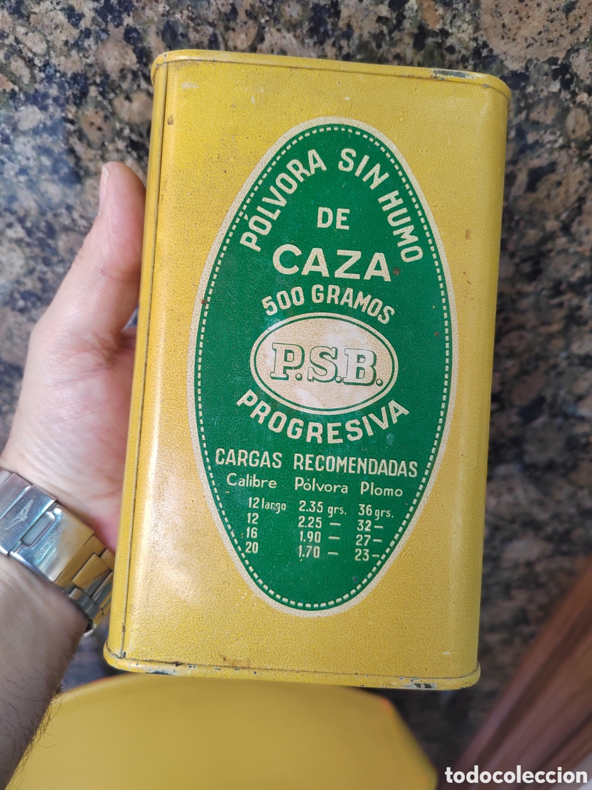 Cajas y cajitas met&aacute;licas: Lata antigua de polvora - Foto 6