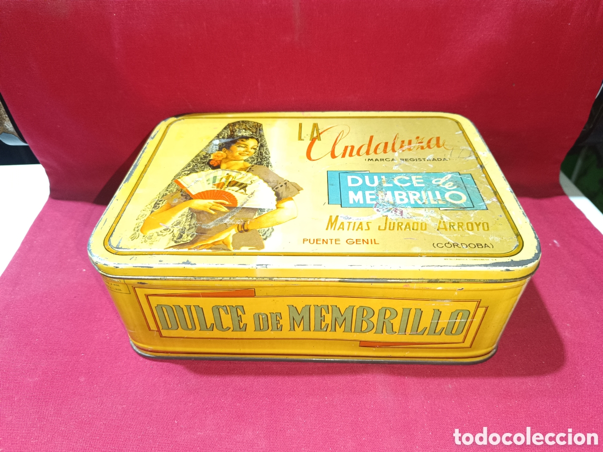 Blechdosen und Kisten: Antigua caja de La Andaluza Dulce de Membrillo