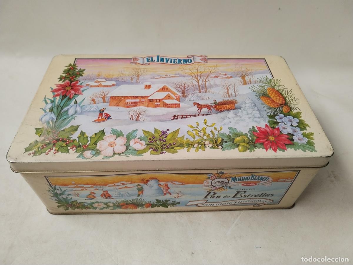 Boxes and metal boxes: el invierno, caja metalica galletas molino blanco