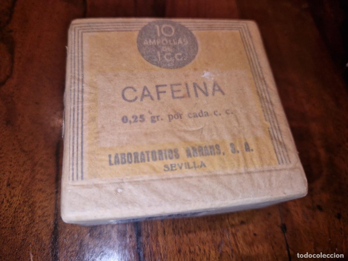 Boxes and metal boxes: ANTIGUO MEDICAMENTO DE FARMACIA, CAFEINA DE LABORATORIO ARRANS, SEVILLA