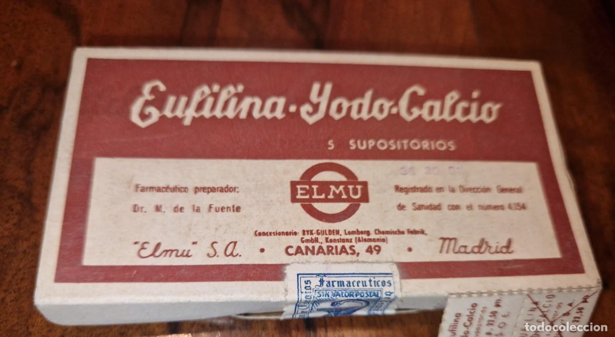 Boxes and metal boxes: MEDICAMENTO ANTIGUO - EUFILINA, SUPOSITORIOS