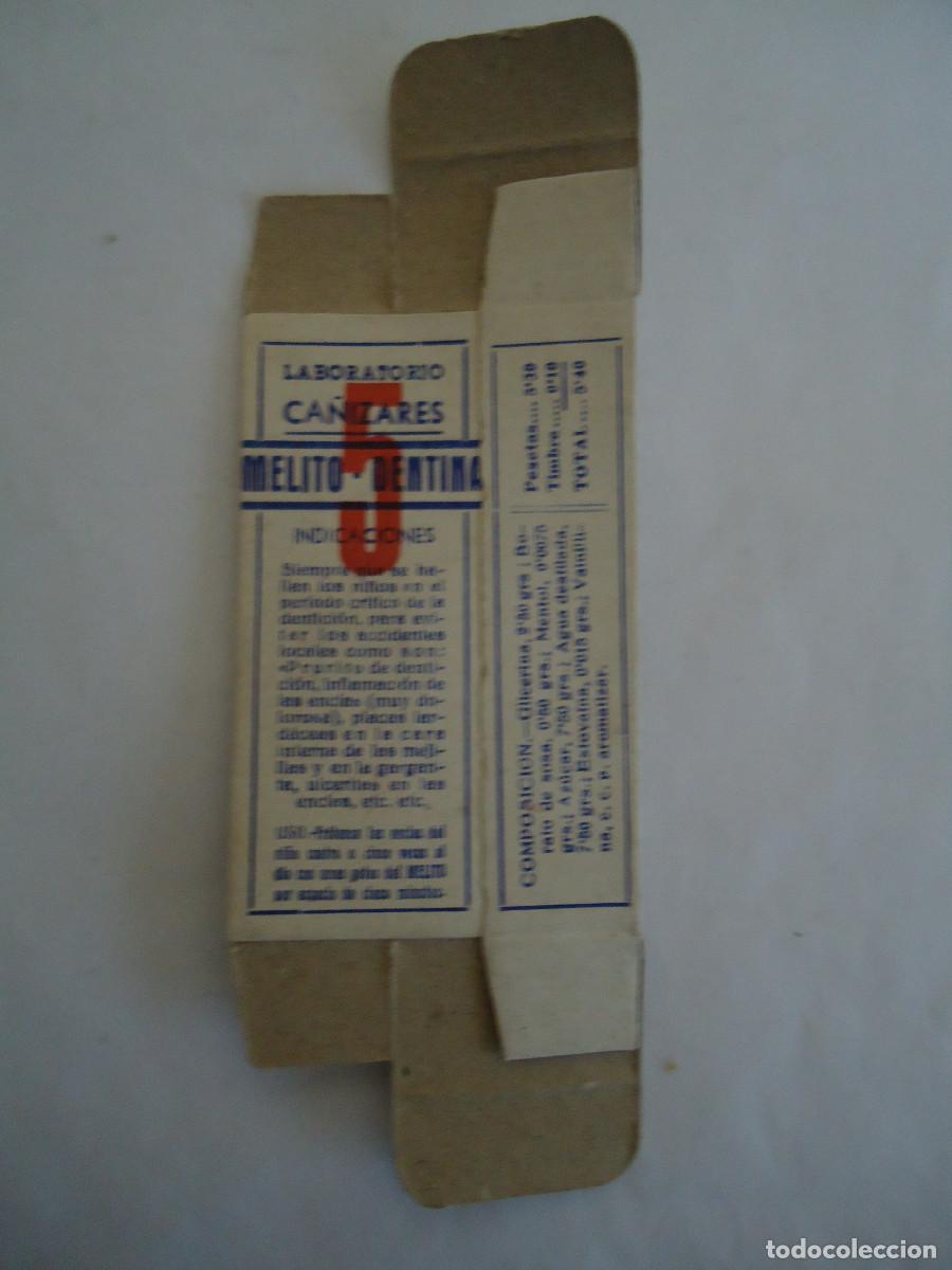 Caixas e caixinhas met&aacute;licas: CAJA DE CARTON SIN MONTAR MELITO DENTINA DE CA&Ntilde;IZARES. -- 22