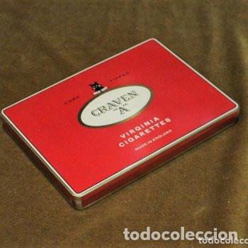 Caixas e caixinhas met&aacute;licas: Caja met&aacute;lica de cigarros de Virgina,Marca Craven,Made in England.