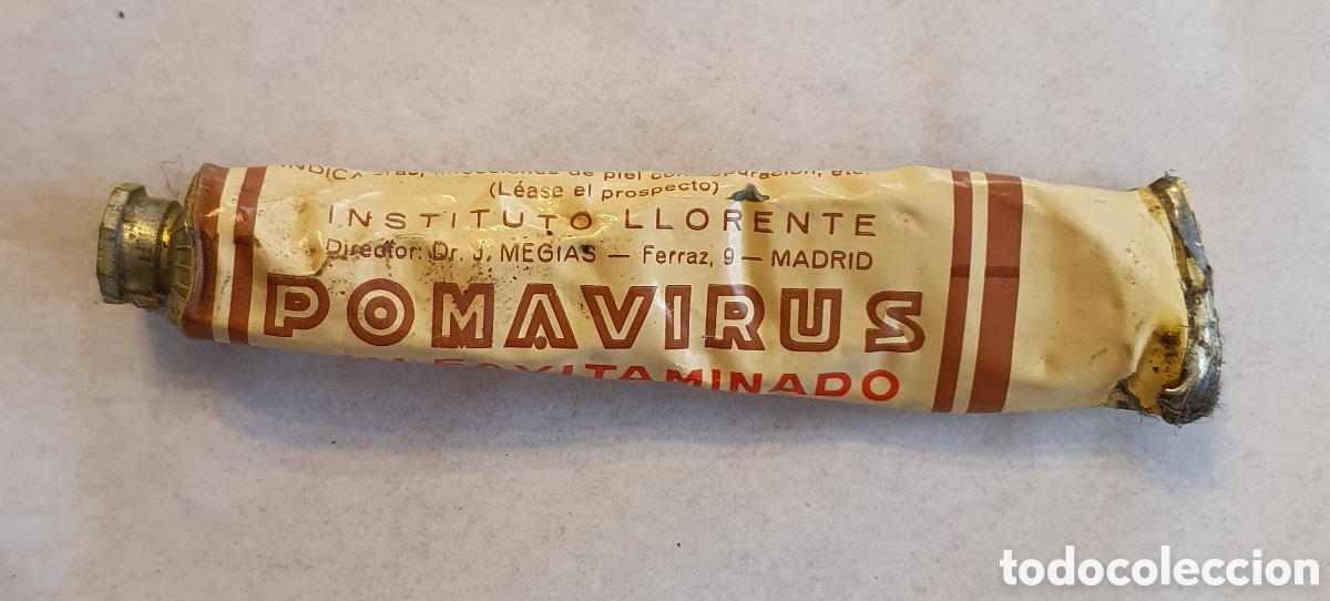 Blechdosen und Kisten: Antiguo bote de imedicina Pomavirus