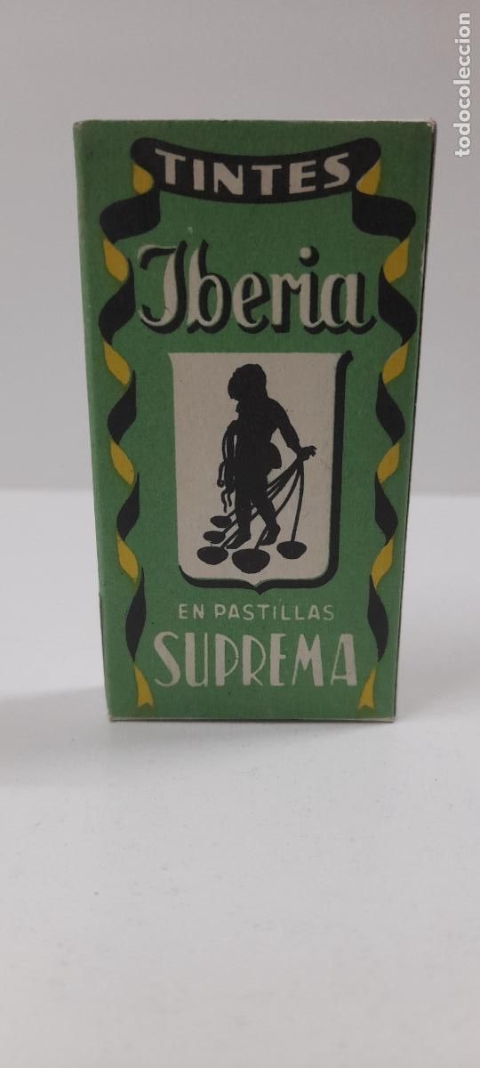 Blechdosen und Kisten: ANTIGUA CAJA DE TINTES IBERIA . AZULINA N&ordm; 4 . CONTENIDO ORIGINAL . SIN USO